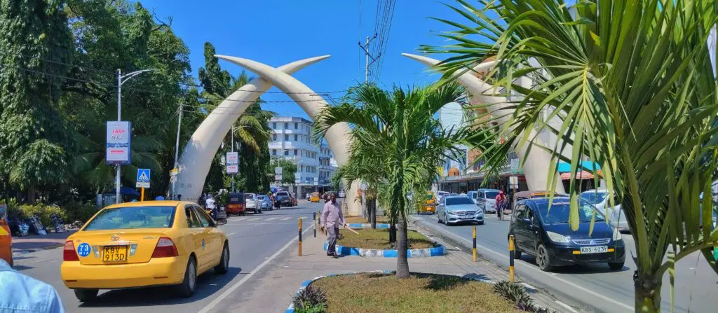 Tusks monuments in Mombasa along Moi Avenue