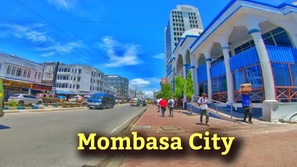Mombasa CBD along Digo Road. 