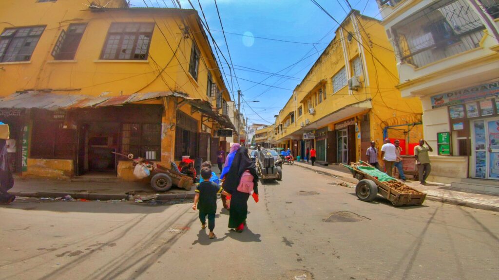 The streets of Mombasa Old Town