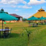 Umbrellas and chairs at Lobo Village