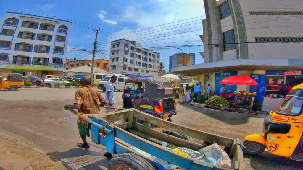 The streets of Mombasa at Bondeni in the CBD