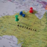 Australia map and tips on top