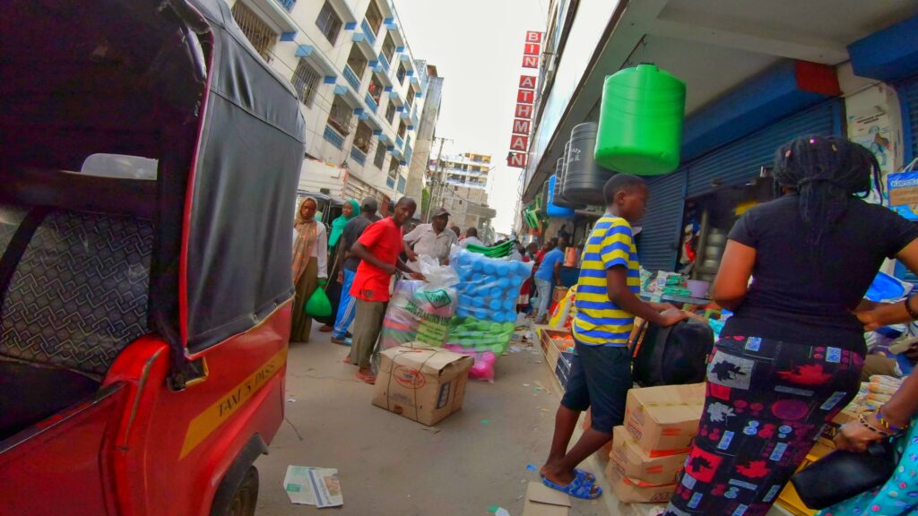 Biashara streets in Mombasa Town crowded