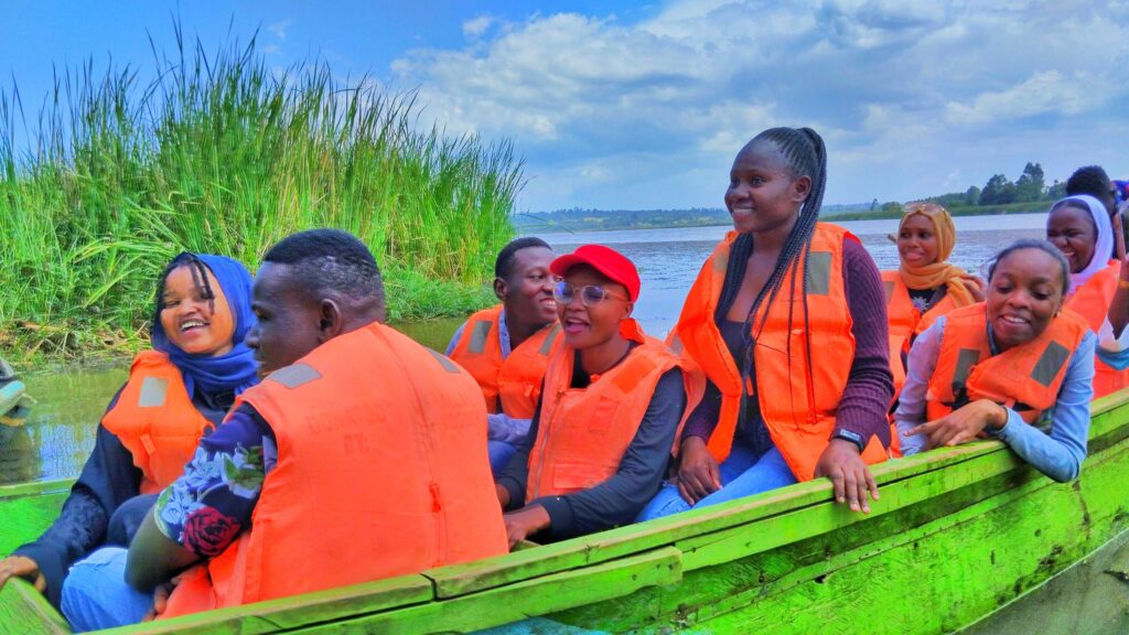 People about to start boat riding at Kesses Dam in Eldoret