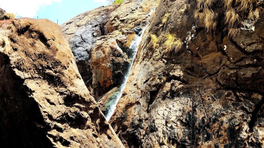 Chepkiit water falls during dry season - this is how it looks like