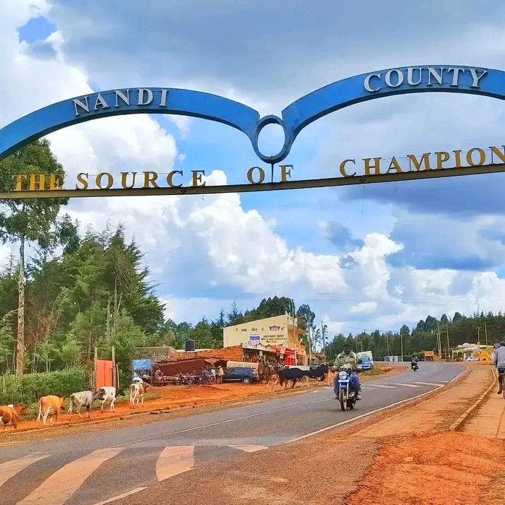 Nandi county entrance sign