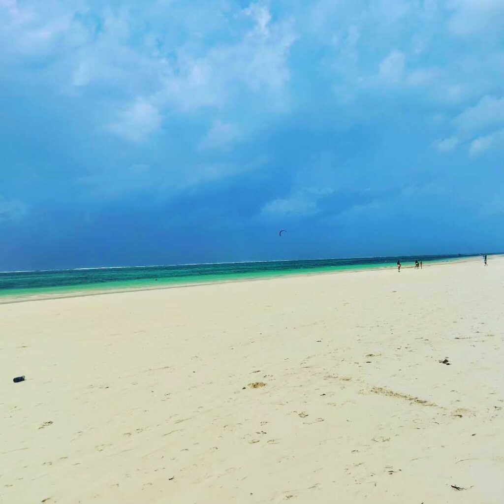 A wide view of the beach 