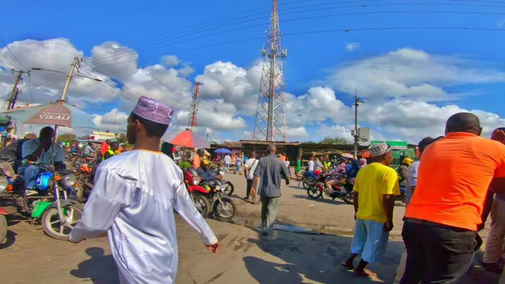 Likoni area around the ferry channel